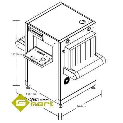 Kích thước tổng quan các cạnh của sản phẩm XIS-5335