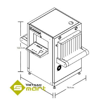 Kích thước các cạnh của sản phẩm soi hành lý XIS-5335S