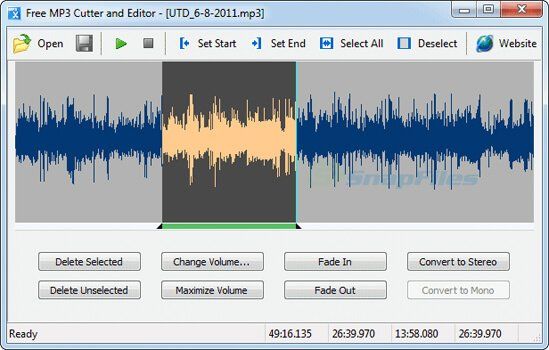 Phần mềm cắt ghép nhạc - Free MP3 Cutter And Editor