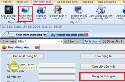 Cách chỉnh ngày giờ cho máy chấm công