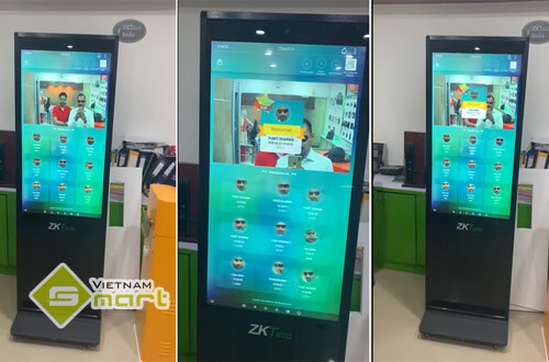 Cận cảnh thiết bị FaceKiosk-V32 của ZKTeco