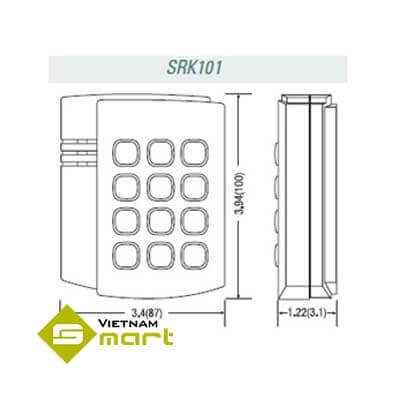 Kích thước sản phẩm đầu đọc SRK101