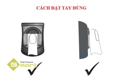 Đặt vân tay đúng cách khi đăng ký vân tay trên máy chấm công