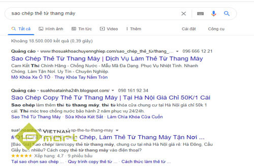 Sao chép thẻ từ thang máy