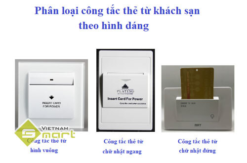 phân loại công tắc thẻ từ khách sạn