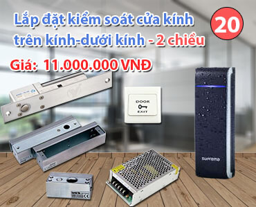 bộ kiểm soát cửa XPE-PoE trên kính-dưới kính