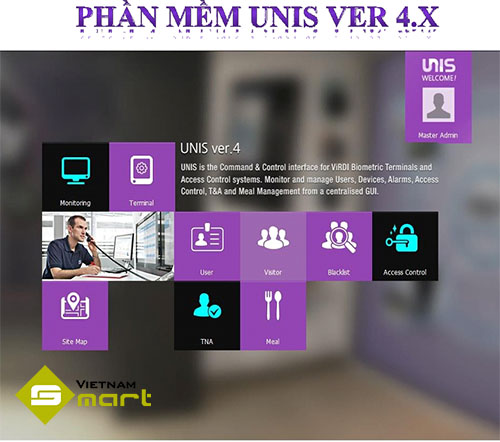 Giao diện phần mềm UNIS VER4