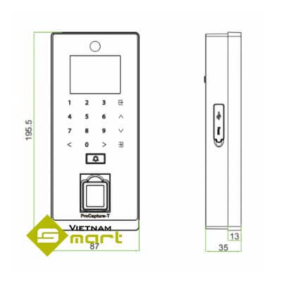 Kích thước các cạnh của sản phẩm ProCapture-T