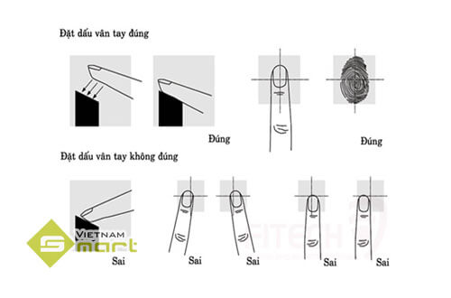 Cách đặt tay đúng cách khi đăng ký vân tay trên máy chấm công 