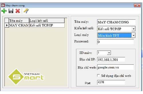 Kết nối máy chấm công