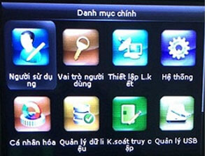 Menu máy chấm công