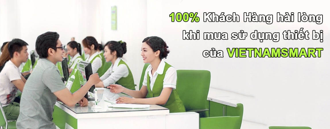 100% khách hàng hài lòng với dịch vụ bán hàng và thiết bị chấm công bên VietnamSmart