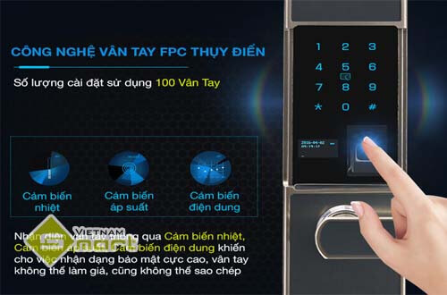 Tính bảo mật hiện đại khóa vân tay