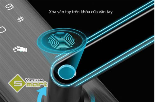 xóa vân tay trên khóa cửa vân tay