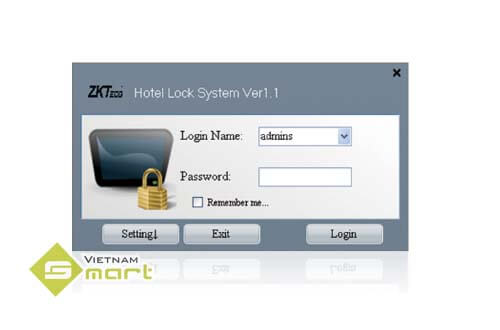 Giao diện phần mềm ZKbioLock