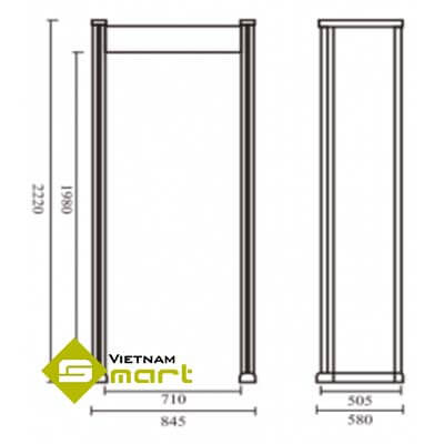 Tổng qua kích thước của cổng dò AT300EX