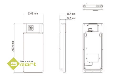 Máy chấm công khuôn mặt kết hợp đo nhiệt độ DS-K1T671TM-3XF