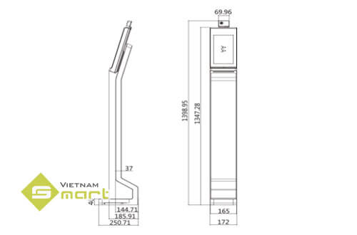 Máy chấm công khuôn mặt kết hợp đo nhiệt độ DS-K5604A-3XF V