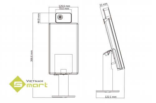 Máy chấm công khuôn mặt kết hợp đo nhiệt độ DS-K5671-3XF ZU