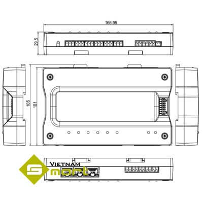 Kích thước bộ điều khiển DS-K2210