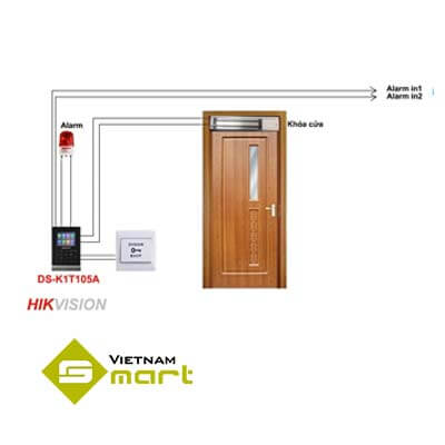 Sơ đồ kết nối thiết bị đầu đọc DS-K1T105AM