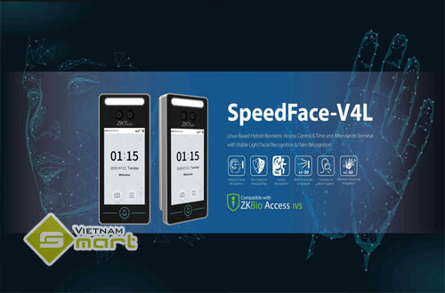 Máy chấm công khuôn mặt kết hợp đo nhiệt độ SpeedFace-V4L[TI]