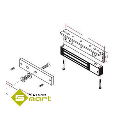 Bản vẽ cho gá khóa DS-K4H258D-LZ