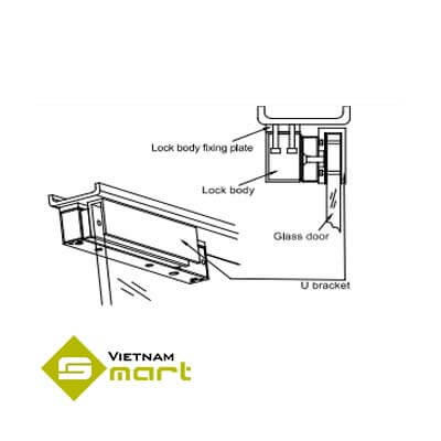 Sơ đồ cài đặt gá khóa điện từ Ds-K4H258-U