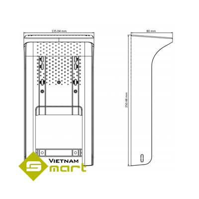 Kích thước của thiết bị DS-KAB671-S