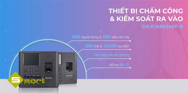 Tính năng của thiết bị chấm công DS-K1T804AMF